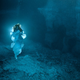 Illustration for article titled Ethereal photos of the spirit that haunts Russia's underwater crystal cave